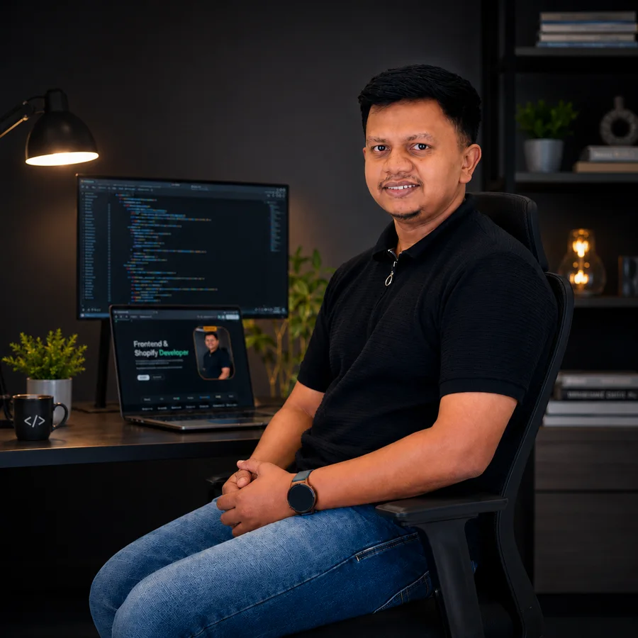 Muhammed Irshad K at his desk