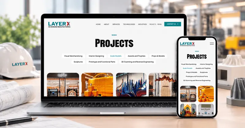 Screenshot of the LAYERX website